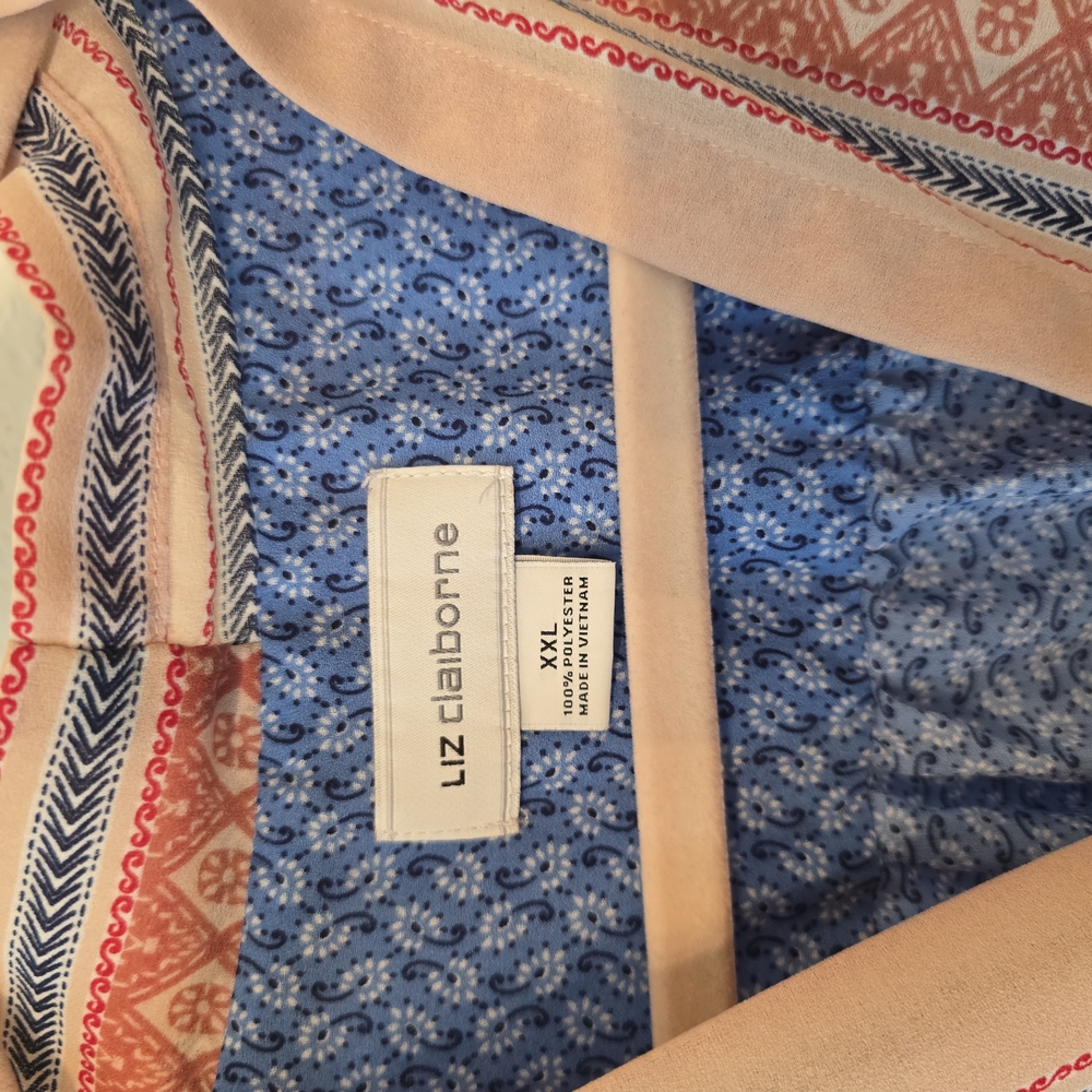 Womens Blue Patterned Blouse - image 6